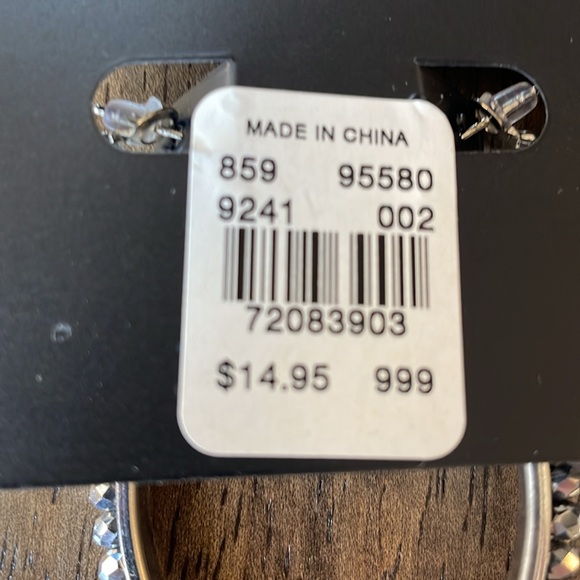 New York & Company Sliver Hoop Earrings, Approximately 3 Inches, NWT - Picture 5 of 6